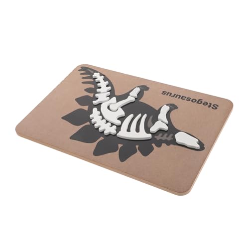 ERINGOGO Stegosaurus -Puzzlespielzeug Dinosaurierspielzeug aus Holz sensorisch Dinosaurier-Ornamente für Puzzle aus Holz Dinosaurierspielzeug zusammenbauen Sandkasten hölzern Schwarz von ERINGOGO