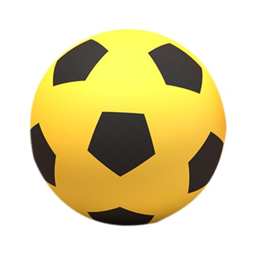 ERINGOGO Stiller Fußball für drinnen Mute Fußball Indoor fußball Geräuschloses fußball drinnen Kleinkind fußball im Fußball Kleiner Fußball Hausball PU-Schaum Yellow von ERINGOGO