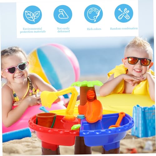 ERINGOGO Strandspielzeug Strandtisch Sandspielzeug Lernspielzeug Geruchloses Kunststoffmaterial Glatte Oberfläche Sicher für Jungen Mädchen für Sandspiel und Familienstrandspaß von ERINGOGO