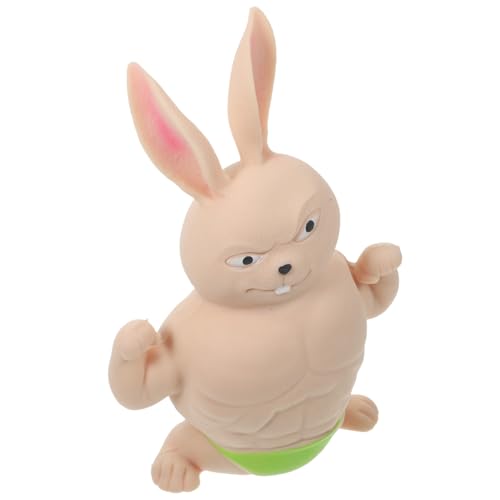 ERINGOGO Stressabbau Muskelhase Lustiges Squeeze Toy Party Geschenk Tragbares Leichtes Cartoon Hasen Kuscheltier für Erwachsene zur Stress Ärgerlinderung von ERINGOGO