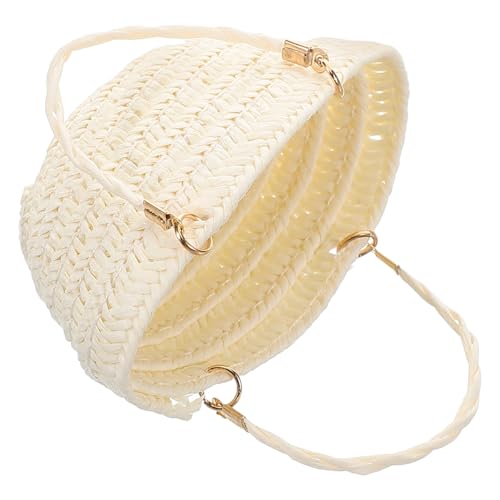 ERINGOGO Strohsack mini Korb Korb Puppenhaus Dekoration Puppenaccessoires Puppen Accessoire Puppe Ausstellungstasche handgewebte tragbare Wasserbechertasche Mini Körbe Papier Weiß von ERINGOGO
