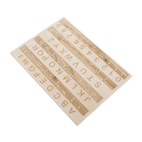 ERINGOGO Tafel Mit Braille-Alphabet Braille-Spiele Gadgets Für Blinde Braille- Hersteller Von Braille-Etiketten Braille-bücher Braille-lernwerkzeug Blindenschriftpapier Hölzern ERINGOGO Tafel Mit Braille-Alphabet Braille-Spiele Gadgets Für Blinde Braille- Hersteller Von Braille-Etiketten Braille-bücher Braille-lernwerkzeug Blindenschriftpapier Hölzern von ERINGOGO