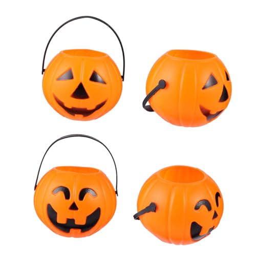 ERINGOGO Teiliges Halloween Deko Orange Kürbis Lichter Halloween Szene Dekoration mit Schädel und Hexen Eimer Party Requisite für Gruselige Atmosphäre von ERINGOGO