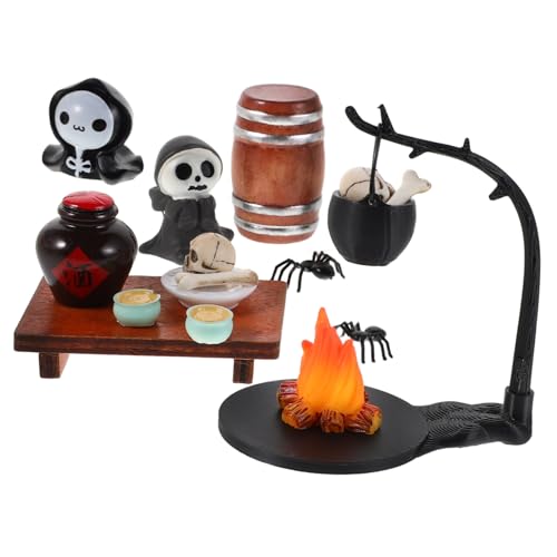 ERINGOGO Teiliges Halloween Miniatur Schädel Kopf Kreative Puppenhaus Accessoires Gothic Gruselige Dekoration Vielseitige Gruselige Figuren für Party Puppenhaus-dekor ERINGOGO Teiliges Halloween Miniatur Schädel Kopf Kreative Puppenhaus Accessoires Gothic Gruselige Dekoration Vielseitige Gruselige Figuren für Party Puppenhaus-dekor von ERINGOGO