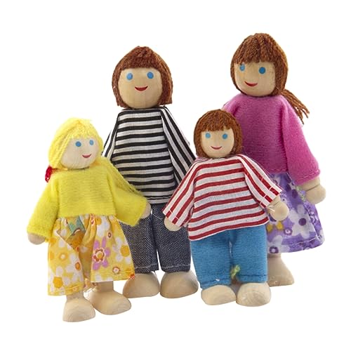 ERINGOGO Teiliges Holzpuppenfamilien Set Kinderfigur Puppenfamilie Für Mini Ideales Für Holzspielzeug Kreative Rollenspiele ERINGOGO Teiliges Holzpuppenfamilien Set Kinderfigur Puppenfamilie Für Mini Ideales Für Holzspielzeug Kreative Rollenspiele von ERINGOGO