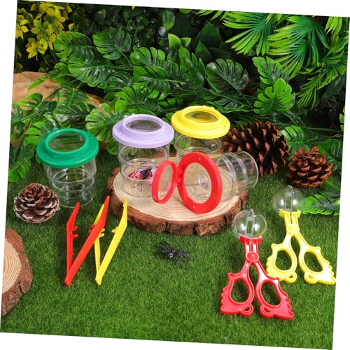 ERINGOGO Teiliges Insekten Beobachtungsset mit Lupe Insektenfang dose Pinzette und Clips Outdoor Insektenfänger Box für Naturerkundung und Wissenschaftliche Entdeckung ERINGOGO Teiliges Insekten Beobachtungsset mit Lupe Insektenfang dose Pinzette und Clips Outdoor Insektenfänger Box für Naturerkundung und Wissenschaftliche Entdeckung von ERINGOGO
