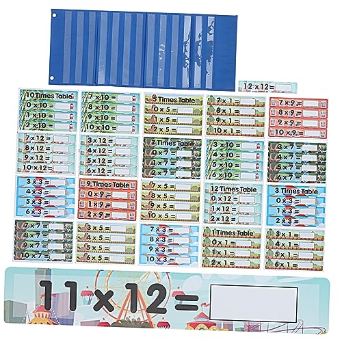 ERINGOGO Teiliges Lernkartenset Multiplikation für Pädagogische Multiplikationsspielkarten mit Aufbewahrungstasche Robust und Leicht Lesbar für Schule und Zuhause für Matheförderung von ERINGOGO