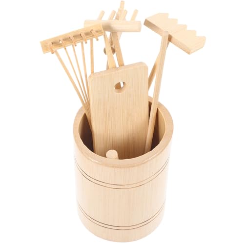 ERINGOGO Teiliges Mini Gartenwerkzeug Set aus Holz Leichte Zen Harke für Sandkästen und Bonsai Handfreundlich Poliert Kompakt und Tragbar für Desktop Dekoration und DIY ERINGOGO Teiliges Mini Gartenwerkzeug Set aus Holz Leichte Zen Harke für Sandkästen und Bonsai Handfreundlich Poliert Kompakt und Tragbar für Desktop Dekoration und DIY von ERINGOGO
