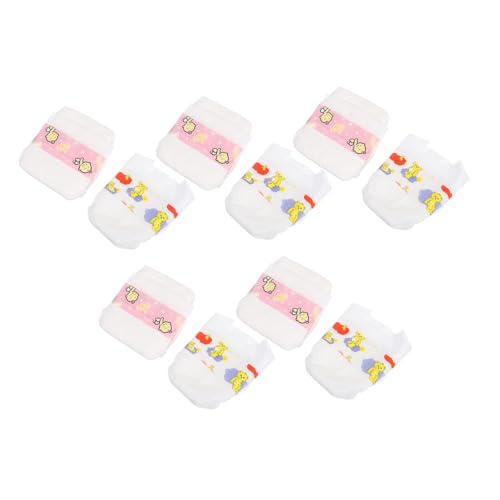 ERINGOGO Teiliges Mini Puppenwindeln Puppen Zubehör Weiche Realistische Wiederverwendbare Puppenunterwäsche für Neugeborene Geeignet für Rollenspiele und Kreatives Spiel von ERINGOGO