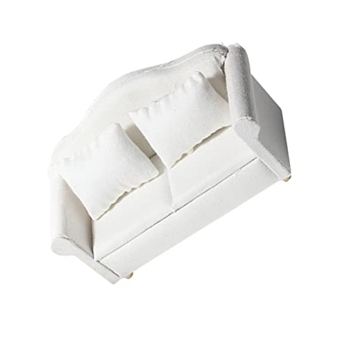 ERINGOGO Teiliges Miniaturmöbel Für Puppenhaus Weißes Sofa Mit Kissen Mini Holzsofa Für Puppenhauszubehör Für Kreative Spielwelten Puppenmöbel Modell ERINGOGO Teiliges Miniaturmöbel Für Puppenhaus Weißes Sofa Mit Kissen Mini Holzsofa Für Puppenhauszubehör Für Kreative Spielwelten Puppenmöbel Modell von ERINGOGO