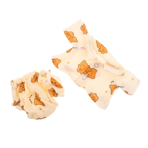 ERINGOGO Teiliges Set Plüschbären Schlafanzug Kleidung für Kuscheltiere Niedliche Bärenoutfits Weiche Stofftierkleidung Bärenkleidung Komfortable Puppenkleidung für Spielspaß und Dekoration von ERINGOGO