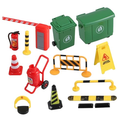 ERINGOGO Teiliges Verkehrszeichen und Pylonen Spielset Leichtes Kompaktes Lernspielzeug für Vielseitig für Modellbau Sandkasten und Interaktives Eltern Junge Mädchen Spiel Fördert Fantasie von ERINGOGO