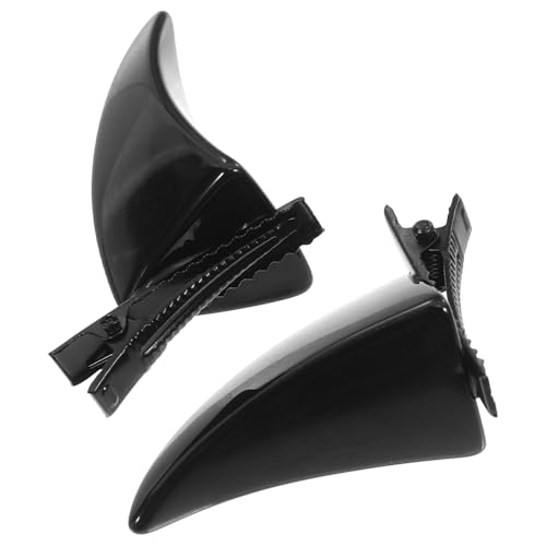 ERINGOGO Teufelshörner Haarclips Ox Horn Haarspangen Schwarz Damen Halloween Kostüm Cosplay Party Zubehör für Erwachsene und Jugendliche von ERINGOGO