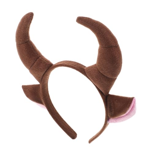 ERINGOGO Kopfbedeckung mit Tierohren Stierhorn-Stirnband Als Kostümdekor für Halloween-Partys von ERINGOGO