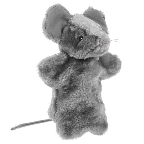 ERINGOGO Tierhandpuppe Kinderspielzeug Pädagogisches pupsspiel kauspielzeug puppentrage Tierpuppe Geschichtenerzählende Tierhandpuppen Baumwolle Grey von ERINGOGO