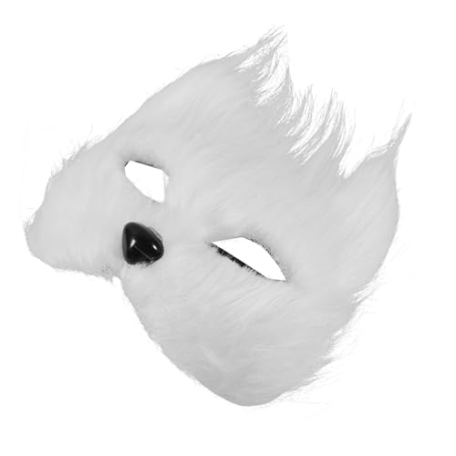 ERINGOGO Tierische Maske Kostüm Hund Halloween Fuchs Anime-gesicht Halloween-leuchtmaske Gruselig Halloween-gesichtsmaske Halloween-säuberungsmaske Masken Halloween Geführt Wolf Weiß Abs von ERINGOGO