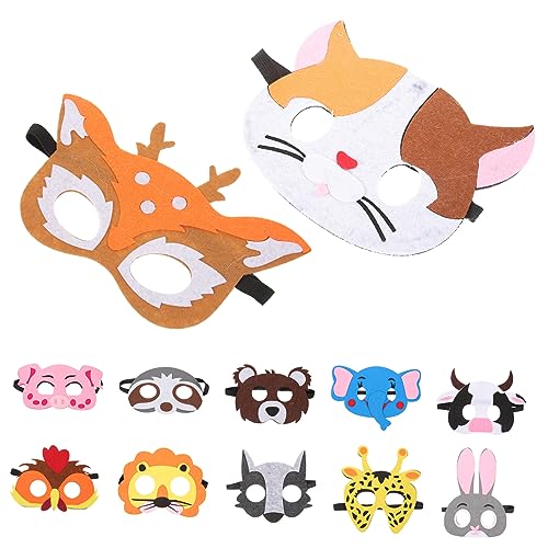 ERINGOGO Tiermasken Aus Filz Lustige Kostümmasken Für Halloween Geburtstagsfeiern Und Cosplay Inklusive Tierischer Designs Wie Rabbit Wolf Und Mehr ERINGOGO Tiermasken Aus Filz Lustige Kostümmasken Für Halloween Geburtstagsfeiern Und Cosplay Inklusive Tierischer Designs Wie Rabbit Wolf Und Mehr von ERINGOGO