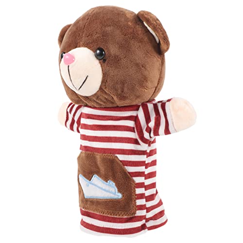 ERINGOGO Tierpuppenspielzeug Handpuppen für Handpuppe Tierspielzeug Handspielzeug zum Geschichtenerzählen Tiere Handpuppe kleine Handpuppe Plüsch Light Brown von ERINGOGO