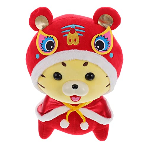 ERINGOGO Tiger Plüschpuppe Geschenkspielzeug Für Kleinkinder Stofftier Plüsch Maskottchen Tigerpuppe Tigerpuppe Für Zuhause Bezaubernde Tigerpuppe Dekorative Tigerpuppe von ERINGOGO
