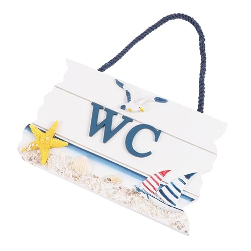 ERINGOGO Toilettentürbrett Klobürste Bidet WC-Sitz Handtuchhalter Bidet-Sprayer Hausdekorationen für Zuhause toiletten Schild toilettenschilder Toilette Holzbrett Toilettenbrett aus Holz von ERINGOGO