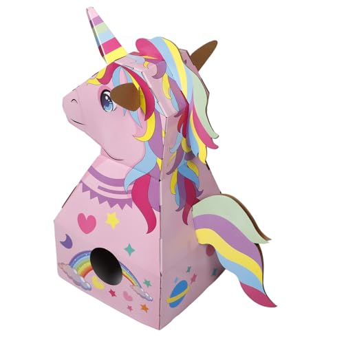 ERINGOGO Tragbares Einhorn Papierkasten für DIY Kostüm für Rollenspiele und Aufführungen Sicheres und Leichtes Material für Kreatives Geburtstagsfeiern und Schulveranstaltungen von ERINGOGO