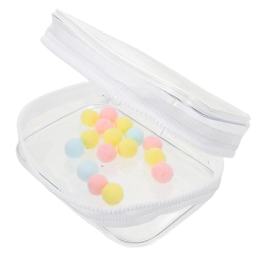 ERINGOGO Transparente Figurentasche mit Schlüsselanhänger Doppelte Reißverschlüsse Verstärkte Aufbewahrung für Plüschtiere Klarer Display Organizer für Kleine Sammelfiguren Tragbar und von ERINGOGO