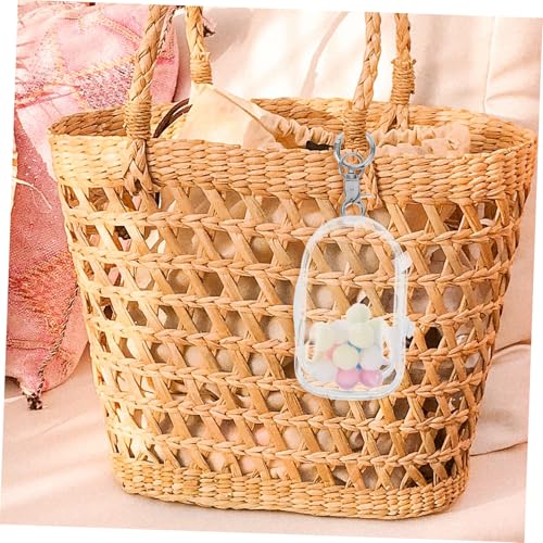 ERINGOGO Transparente Mini Puppen Tasche PVC Aufbewahrungstasche mit Pompom Leichtgewichtiger Doll Holder Schutzbeutel für Mini Figuren Sammler ERINGOGO Transparente Mini Puppen Tasche PVC Aufbewahrungstasche mit Pompom Leichtgewichtiger Doll Holder Schutzbeutel für Mini Figuren Sammler von ERINGOGO