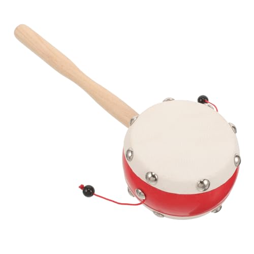 ERINGOGO Trommel aus Handgehaltenes Musikinstrument für Traditionelles Rasselspielzeug für Neugeborene für Drinnen und Draußen Fördert die Hand Augen Koordination und Eltern von ERINGOGO