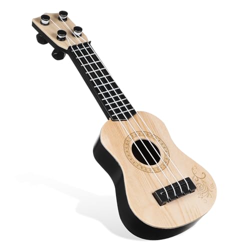 ERINGOGO Mini-Ukulele Spielzeug Für Jungen Und Mädchen Kunststoff-Gitarre Musikinstrumenten-Set Nylonsaiten Sicher Für Kinder von ERINGOGO
