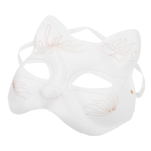 ERINGOGO Katzenmaske Unbemalt Kreative Papiermaske Zum Bemalen Für Kostümpartys Karneval Halloween Und Rollenspiele Leicht Und Bequem Für Individuelle Gestaltung von ERINGOGO