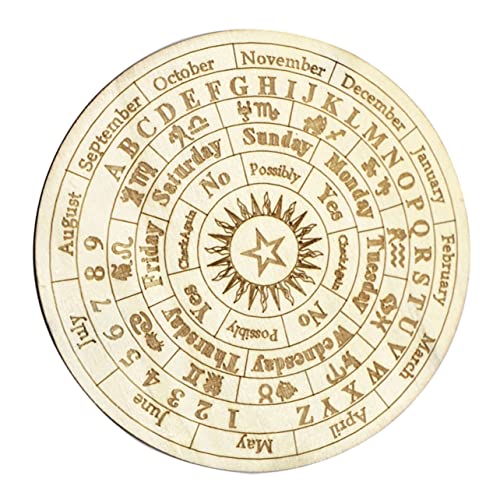 ERINGOGO Universelles Symbolbrett Spirit Board Hexenbrett Servierdekor Dekoratives Geschnitztes Muster Wahrsagebrett Hexenplatte Kleines Wünschelbrett Beiges Buchsbaumholz ERINGOGO Universelles Symbolbrett Spirit Board Hexenbrett Servierdekor Dekoratives Geschnitztes Muster Wahrsagebrett Hexenplatte Kleines Wünschelbrett Beiges Buchsbaumholz von ERINGOGO