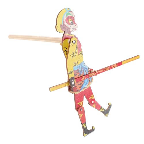 ERINGOGO Vintage Chinesisches Schattenpuppenspielzeug Handgefertigte Holz Schattenpuppe Monkey King Für Traditionelles Schattenpuppentheater Und Familienunterhaltung Nostalgisches von ERINGOGO