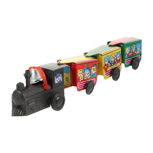 ERINGOGO Vintage Eisenbahn DREI Waggons Retro Dekorativer Wind Up Zug als Kinderzimmer Dekoration und Lernspielzeug ERINGOGO Vintage Eisenbahn DREI Waggons Retro Dekorativer Wind Up Zug als Kinderzimmer Dekoration und Lernspielzeug von ERINGOGO