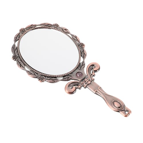 ERINGOGO Vintage Handspiegel Im Europäischen Stil Faltbarer Kosmetischer Spiegel Für Unterwegs Für Makeup Und Frisuren Klare Handlich Und Tragbar von ERINGOGO