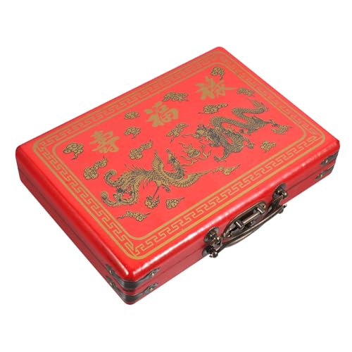 ERINGOGO Vintage Stil Mahjong Holzbox mit Großem Fassungsvermögen und Tragegriff Robuste Aufbewahrungsbox mit Feiner Verarbeitung Tragbarer Mahjong Koffer für Einfache Lagerung und ERINGOGO Vintage Stil Mahjong Holzbox mit Großem Fassungsvermögen und Tragegriff Robuste Aufbewahrungsbox mit Feiner Verarbeitung Tragbarer Mahjong Koffer für Einfache Lagerung und von ERINGOGO