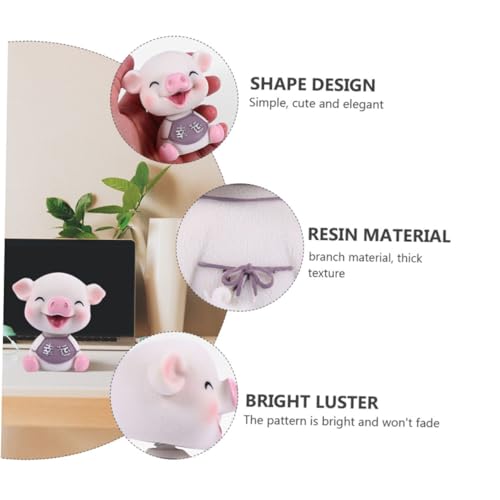 ERINGOGO Wackelkopf Schwein Auto Innenraum Deko Resin Figur Mini Ornament Schielend Glücksbringer für Armaturenbrett Stabile Tischdekoration Rosa ERINGOGO Wackelkopf Schwein Auto Innenraum Deko Resin Figur Mini Ornament Schielend Glücksbringer für Armaturenbrett Stabile Tischdekoration Rosa von ERINGOGO