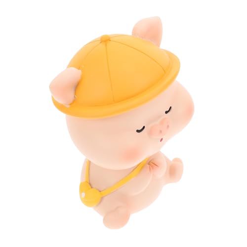 ERINGOGO Wackelkopf Schweinchen Ornament Dekorationen klein süße Autoverzierung Autoschmuck Nettes Autozubehör Harz von ERINGOGO