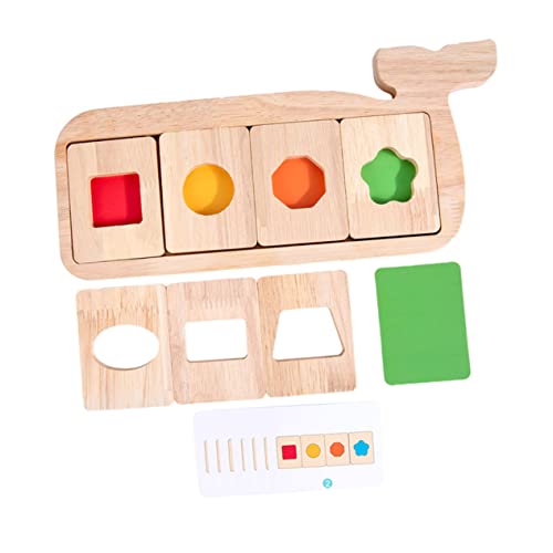 ERINGOGO Walgeometrisches Puzzle Pädagogisches Holzspielzeug Für Farb Und Formenerkennung Montessori Lernspielzeug Für Kleinkinder Ab Jahren Farbkennungshilfen von ERINGOGO