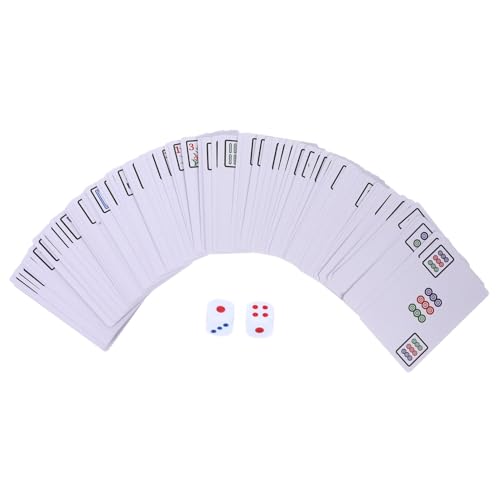 ERINGOGO Wasserfestes Mahjong Kartenset mit Würfeln Chinesisches Reisespiel für Zuhause Handliches Mahjong Kartenspiel Denkvermögen und Koordination Leicht und Robust ERINGOGO Wasserfestes Mahjong Kartenset mit Würfeln Chinesisches Reisespiel für Zuhause Handliches Mahjong Kartenspiel Denkvermögen und Koordination Leicht und Robust von ERINGOGO