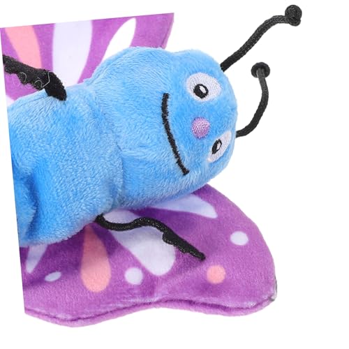 ERINGOGO Weiche Schmetterling Handpuppe Plüschtier für Puppentheater Bunte Kuscheltiere als Puppenspielzeug Pädagogische Stofftier Handpuppen für Kleinkinder und Mädchen von ERINGOGO