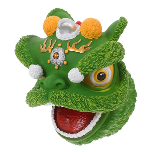 ERINGOGO Weicher Gummi -Löwen -Wake -Handpuppe realistische Tierpuppen Tierhandpuppenspielzeug Kinderpuppen Handpuppenmodell tierische Fingerpuppe Interaktive Puppenspielpuppen Plastik Grün von ERINGOGO