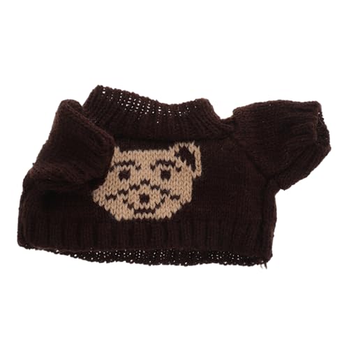 ERINGOGO Weicher und Warmer Bären Hoodie für Plüschtiere Puppenkleidung Kuscheliges Sweatshirt für Stofftiere und Teddybären Braun Geeignet als Ersatzkleidung für Puppen von ERINGOGO