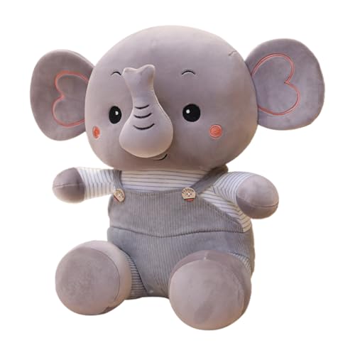ERINGOGO Weiches Plüsch Elefant Kuscheltier mit Träger aus Daunenwatte Beruhigendes für Junge Mädchen Geeignet für Kinderzimmer Sofa Auto Geschenk für Kleinkinder Graue Farbe Zufälliger von ERINGOGO