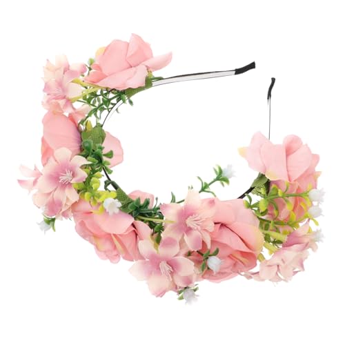 ERINGOGO Weiches Stoffblumen Haarreif Imitation Rosen Haarschmuck Leichtes Langlebiges Stirnband für Weihnachten Karneval Festival Kostüm von ERINGOGO