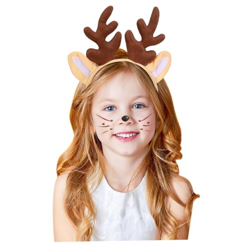 ERINGOGO Weihnachts Rentiergeweih Haarreif Kopfband Weihnachtskostüm Haarschmuck Party Zubehör Langlebig Praktisch Festlich Gestaltet für Mädchen und Jungen von ERINGOGO