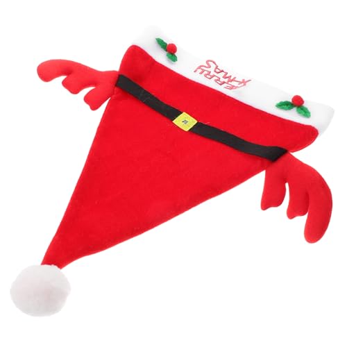 ERINGOGO Geweih Weihnachtsmütze Für Erwachsene Lustige Nikolausmütze Mit Gürtelschnalle Und Roten Rentiergeweihen Für Festliche Feiern Und Weihnachtsdekorationen von ERINGOGO