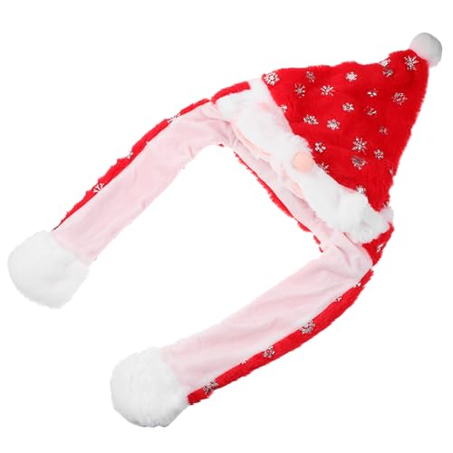 ERINGOGO Weihnachtsmütze mit Beweglichen Ohren Plüsch Kuschelmütze für Erwachsene Lustiger Partyhut für Weihnachten Fasching Halloween Weiches Material als und Partyzubehör von ERINGOGO