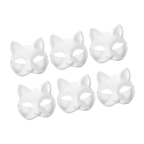 ERINGOGO Weiße DIY Katzenmasken Unbemalte Papiermasken Für Halloween Karneval Cosplay Und Kreative Bastelprojekte Für Erwachsene ERINGOGO Weiße DIY Katzenmasken Unbemalte Papiermasken Für Halloween Karneval Cosplay Und Kreative Bastelprojekte Für Erwachsene von ERINGOGO
