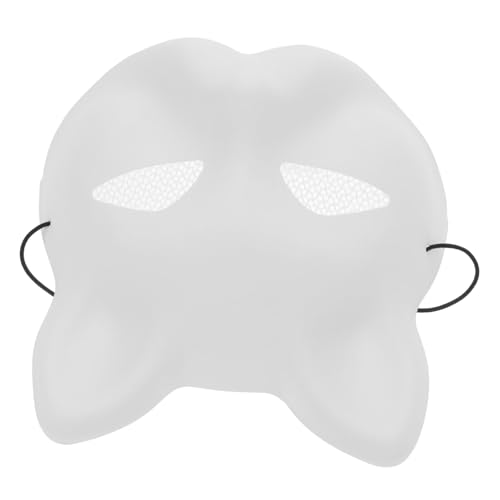 ERINGOGO Weiße Katzenmaske aus Kunststoff zum Selbstgestalten Leichte Diy-maske mit Netzaugen Unbemalt für Karneval Fasching und Cosplay zum Bemalen und Individuellen Gestalten von ERINGOGO