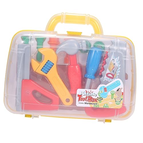 ERINGOGO Werkzeugkoffer Set aus Robustem Kunststoff Tragbare mit Bunten für Fantasievolles Rollenspiel als Kleiner Handwerker Geeignet für Jungen und Mädchen Zufällige Zufällige Farbe ERINGOGO Werkzeugkoffer Set aus Robustem Kunststoff Tragbare mit Bunten für Fantasievolles Rollenspiel als Kleiner Handwerker Geeignet für Jungen und Mädchen Zufällige Zufällige Farbe von ERINGOGO